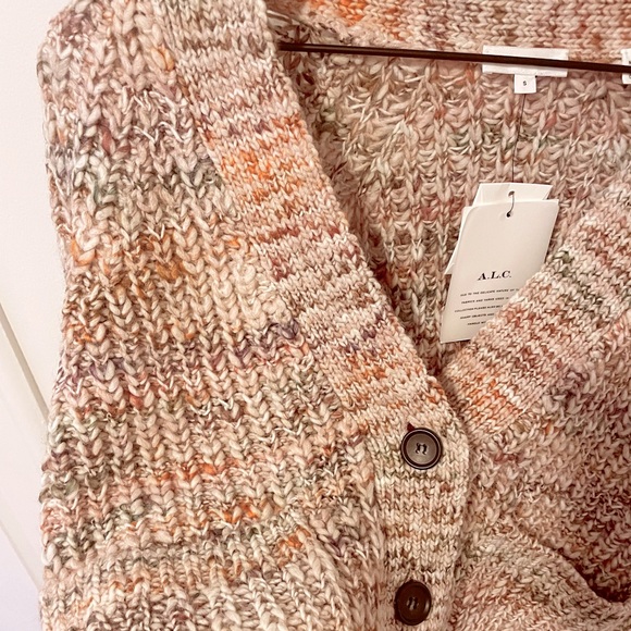 A.L.C. Cleveland Knit Cardigan In Sirocco Rose Marl - Small - NWT - Picture 2 of 3